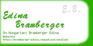 edina bramberger business card